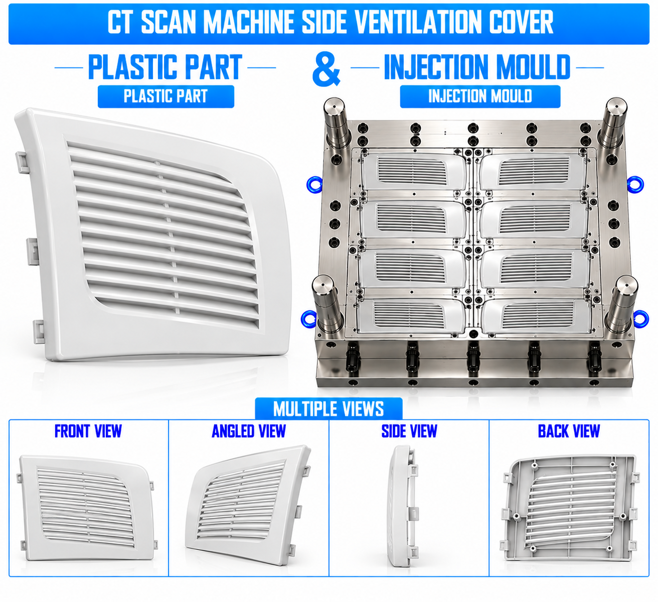 CT Scan Machine Plastic Side Ventilation Cover Mould and Moulding Service